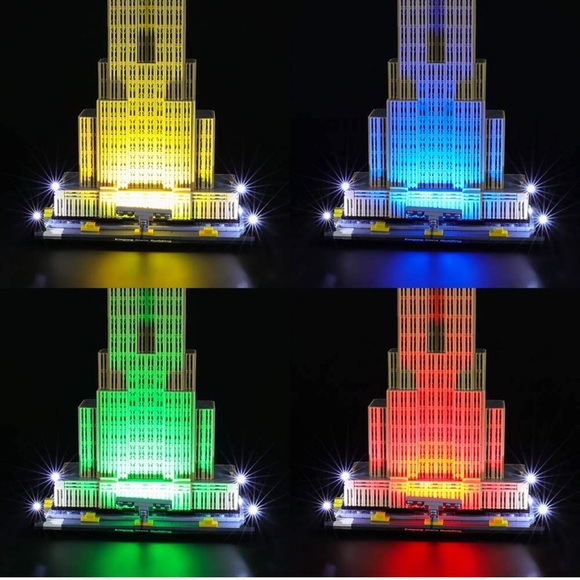 Briksmax Led Lighting Kit for Empire State Building Lego 21046 Building Blocks - Picture 6 of 8